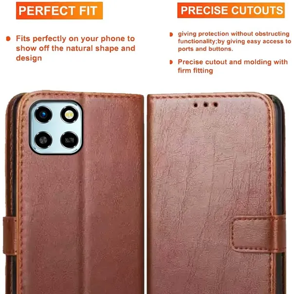 Brown_Artificial_Leather_Infinix_Smart_6_HD_Back_Cover