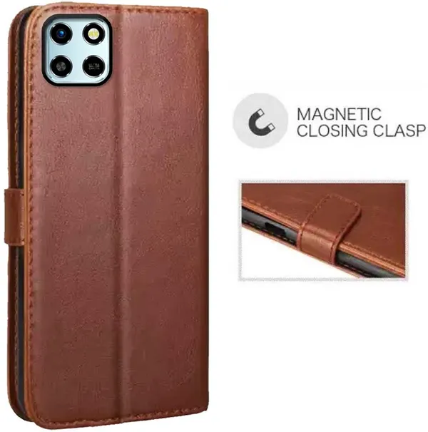 Brown_Artificial_Leather_Infinix_Smart_6_HD_Back_Cover