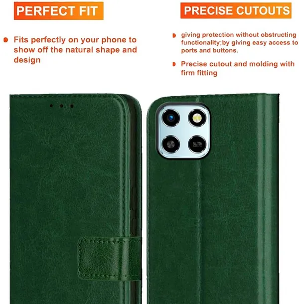 Green_Artificial_Leather_Infinix_Smart_6_HD_Back_Cover