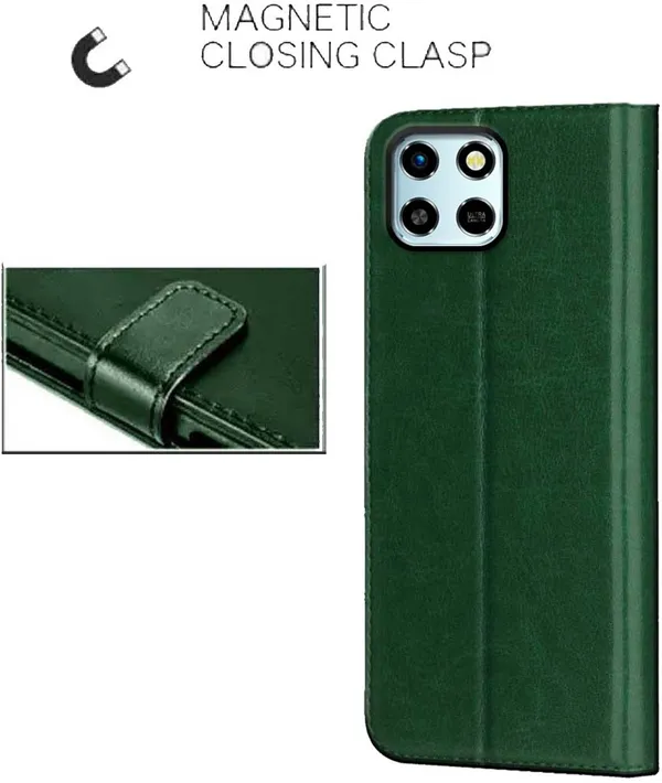 Green_Artificial_Leather_Infinix_Smart_6_HD_Back_Cover