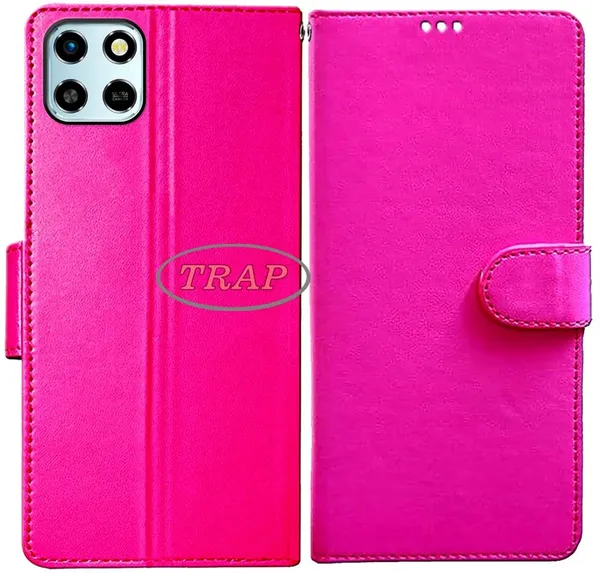 Pink_Artificial_Leather_Infinix_Smart_6_HD_Back_Cover