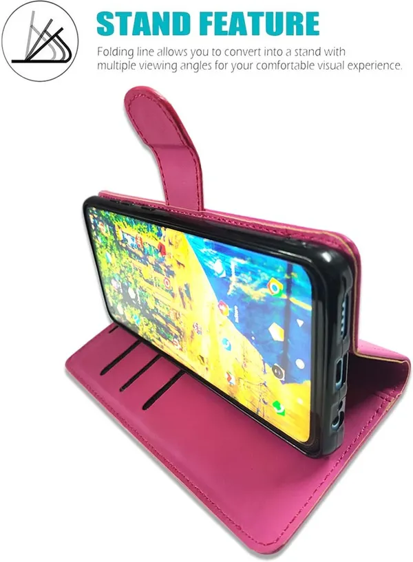 Pink_Artificial_Leather_Infinix_Smart_6_HD_Back_Cover