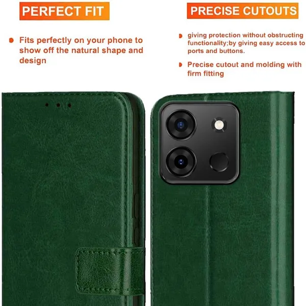 Green_Artificial_Leather_Infinix_Smart_7_Back_Cover