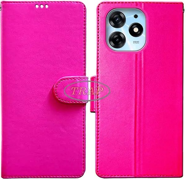Pink_Artificial_Leather_Tecno_Spark_10_pro_Back_Cover