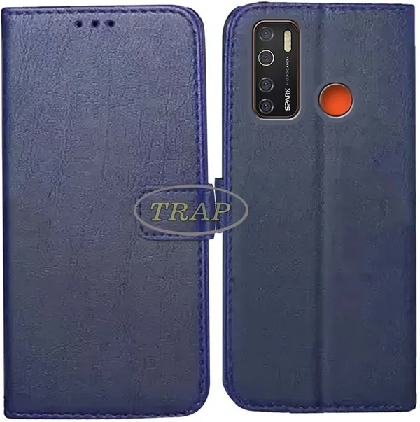 Blue_Artificial_Leather_Tecno_Spark_5_Pro_Back_Cover