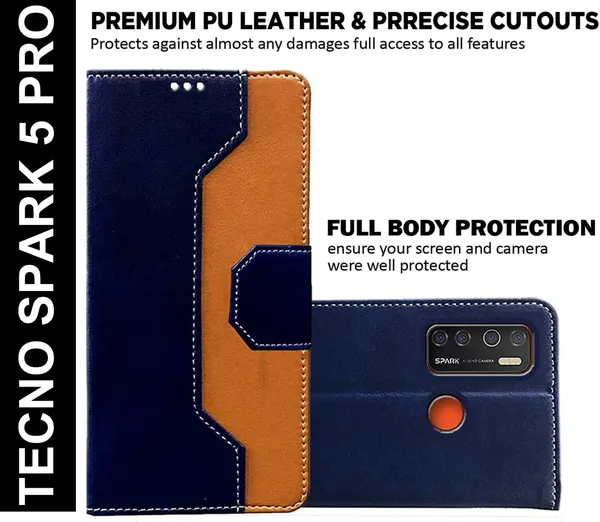 Multicolor_Artificial_Leather_Tecno_Spark_5_Pro_Back_Cover
