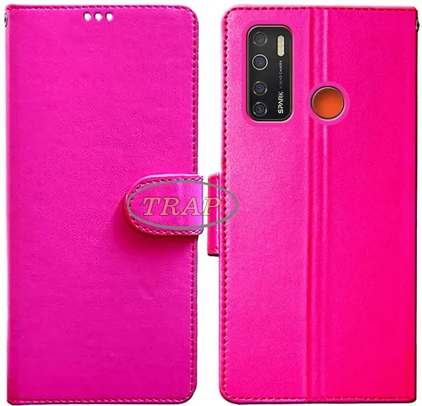 Pink_Artificial_Leather_Tecno_Spark_5_Pro_Back_Cover