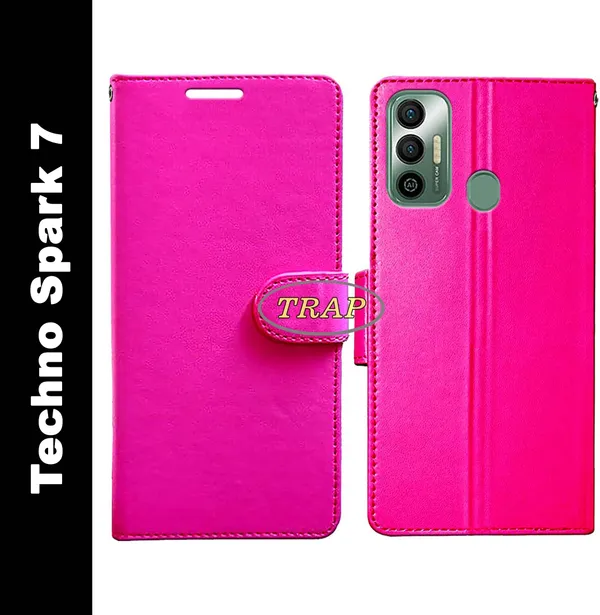 Pink_Artificial_Leather_Techno_Spark_7_Back_Cover