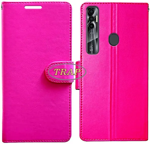 Pink_Artificial_Leather_Tecno_Spark_7_Pro_Back_Cover