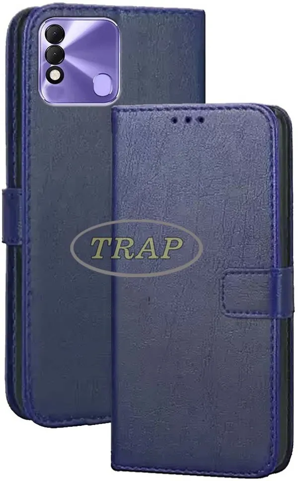 Blue_Artificial_Leather_Tecno_Spark_8_Back_Cover