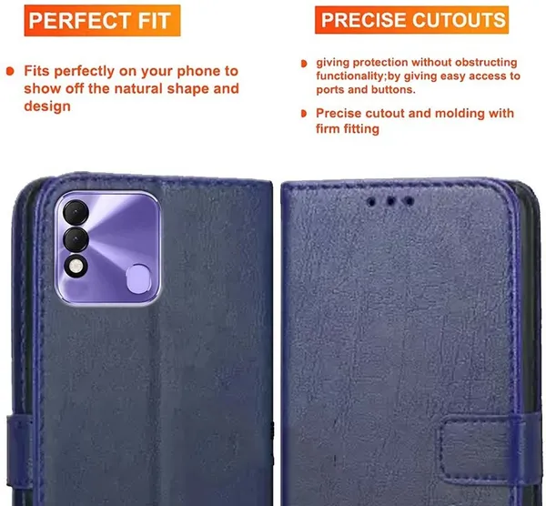 Blue_Artificial_Leather_Tecno_Spark_8_Back_Cover