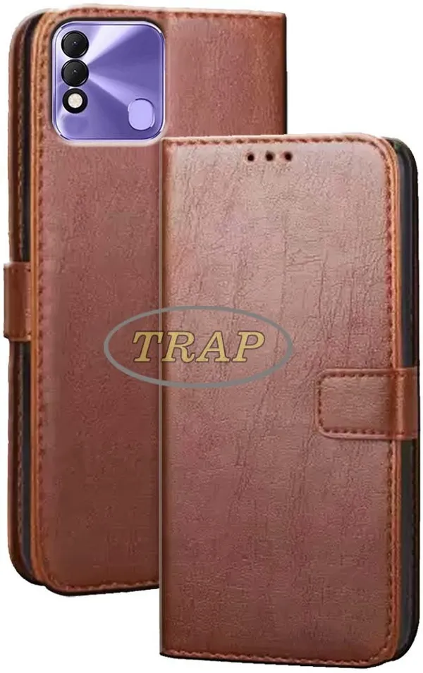 Brown_Artificial_Leather_Tecno_Spark_8_Back_Cover