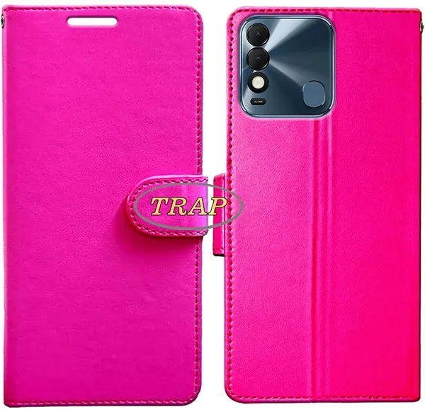 Pink_Artificial_Leather_Tecno_Spark_8_Back_Cover