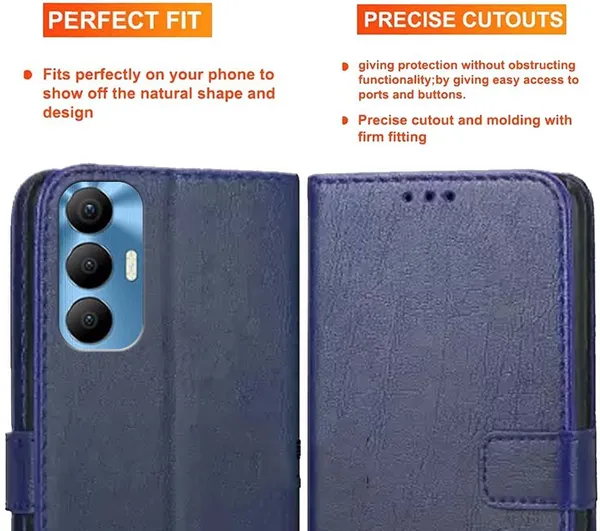 Blue_Artificial_Leather_Spark_8_Pro_Back_Cover
