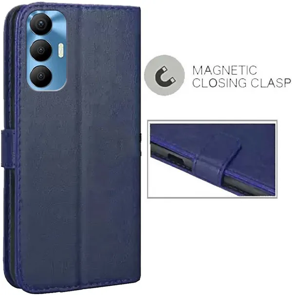 Blue_Artificial_Leather_Spark_8_Pro_Back_Cover