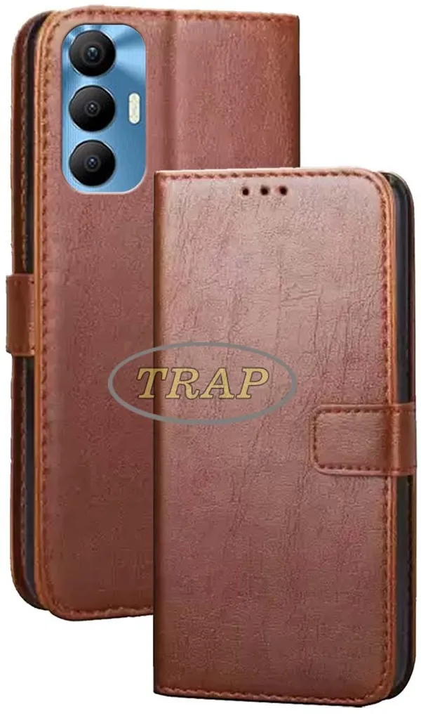 Brown_Artificial_Leather_Spark_8_Pro_Back_Cover