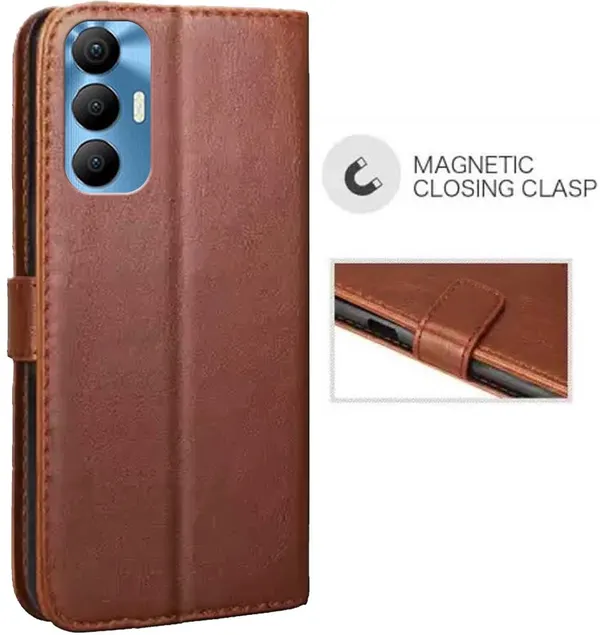 Brown_Artificial_Leather_Spark_8_Pro_Back_Cover
