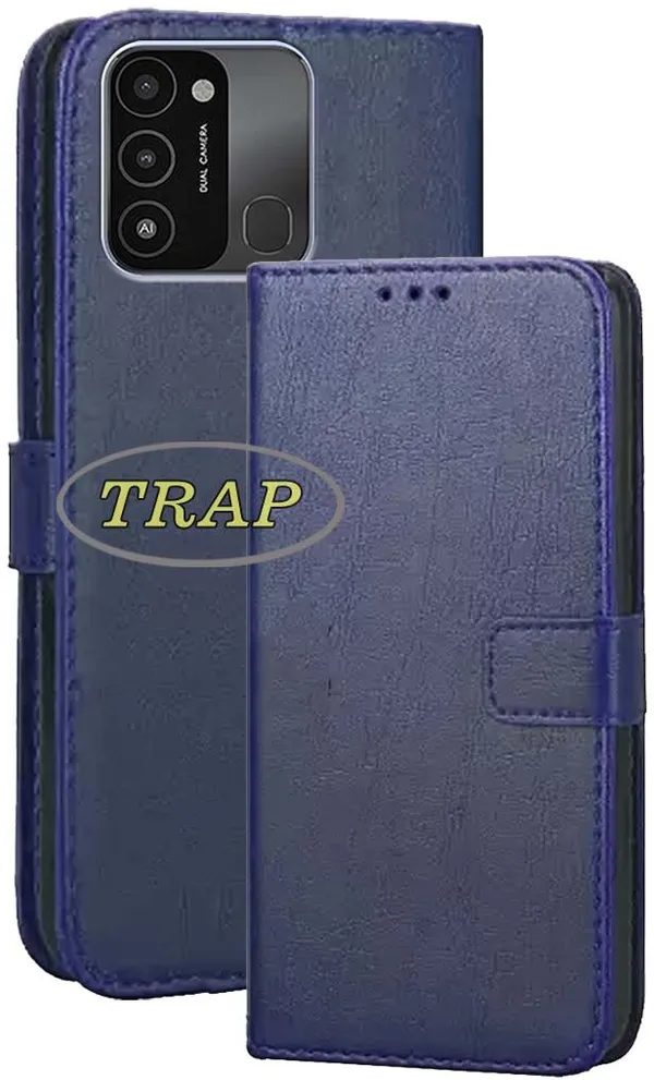 Blue_Artificial_Leather_Tecno_Spark_8C_Back_Cover