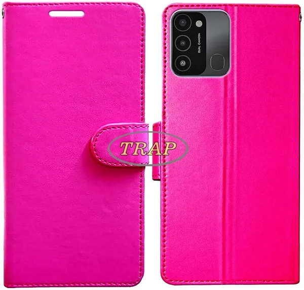 Pink_Artificial_Leather_Tecno_Spark_8C_Back_Cover