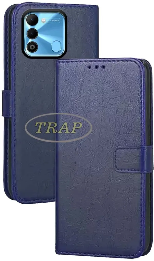 Blue_Artificial_Leather_Tecno_Spark_9_Back_Cover