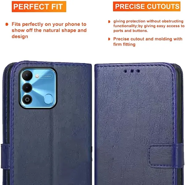 Blue_Artificial_Leather_Tecno_Spark_9_Back_Cover