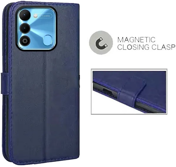 Blue_Artificial_Leather_Tecno_Spark_9_Back_Cover