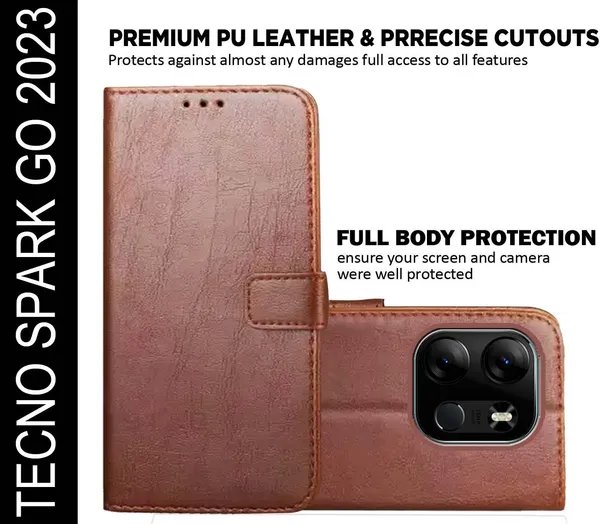 Brown_Artificial_Leather_Tecno_Spark_GO_2023_Back_Cover