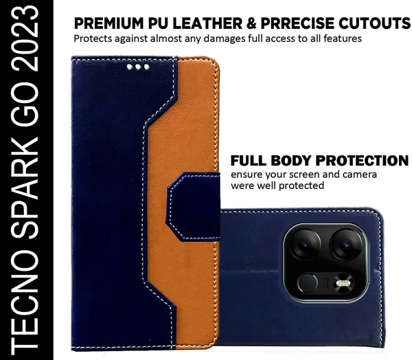 Multicolor_Artificial_Leather_Tecno_Spark_GO_2023_Back_Cover