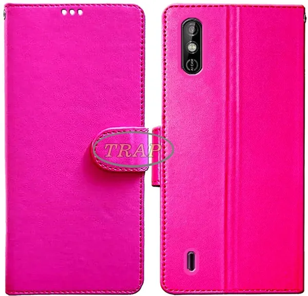 Pink_Artificial_Leather_Tecno_Spark_GO_KC1_Back_Cover