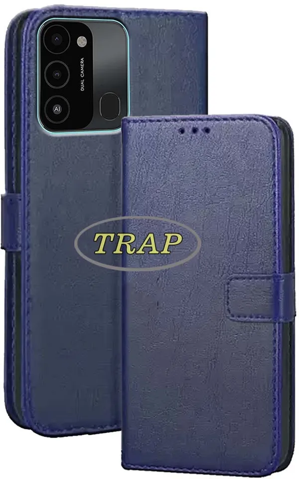 Blue_Artificial_Leather_Tecno_Spark_Go_2022_Back_Cover