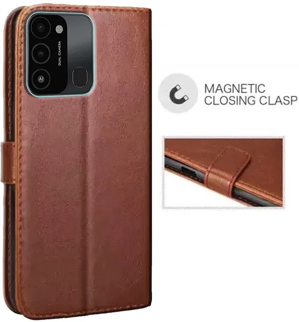 Brown_Artificial_Leather_Tecno_Spark_Go_2022_Back_Cover