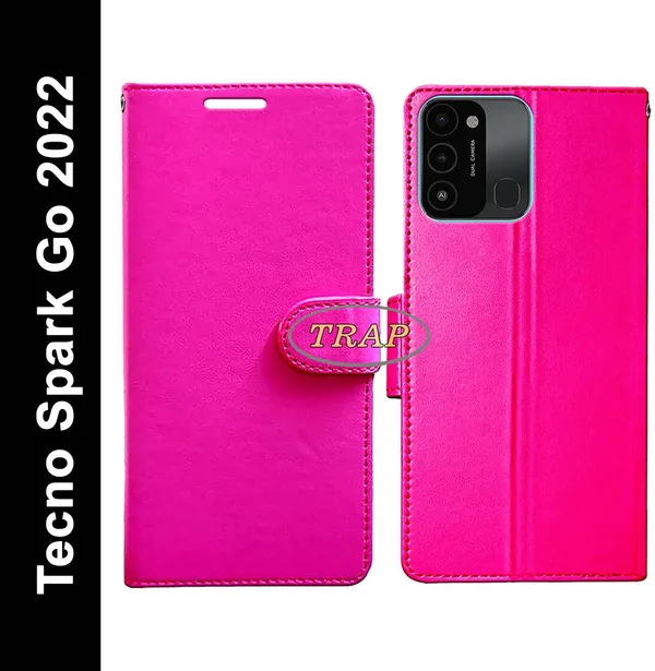 Pink_Artificial_Leather_Tecno_Spark_Go_2022_Back_Cover
