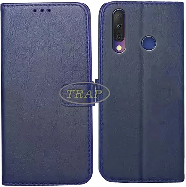 Blue_Artificial_Leather_Tecno_Camon_i4_Back_Cover