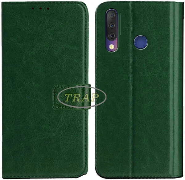 Green_Artificial_Leather_Tecno_Camon_i4_Back_Cover