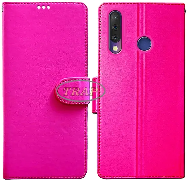Pink_Artificial_Leather_Tecno_Camon_i4_Back_Cover
