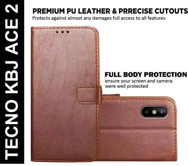 Brown_Artificial_Leather_Tecno_KBJ_Ace_2_Back_Cover