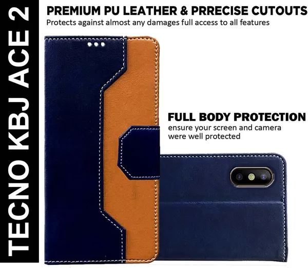 Multicolor_Artificial_Leather_Tecno_KBJ_Ace_2_Back_Cover
