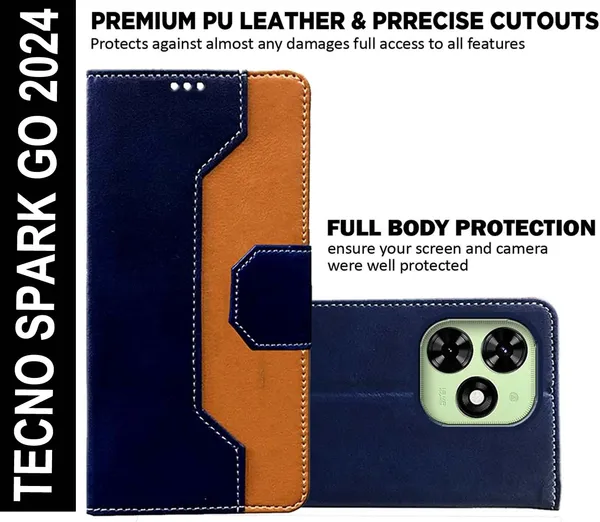 Multicolor_Artificial_Leather_Tecno_Spark_GO_2024_Back_Cover