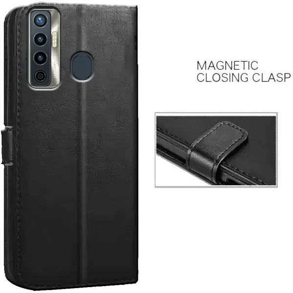 Black_Artificial_Leather_Tecno_Camon_17_Back_Cover