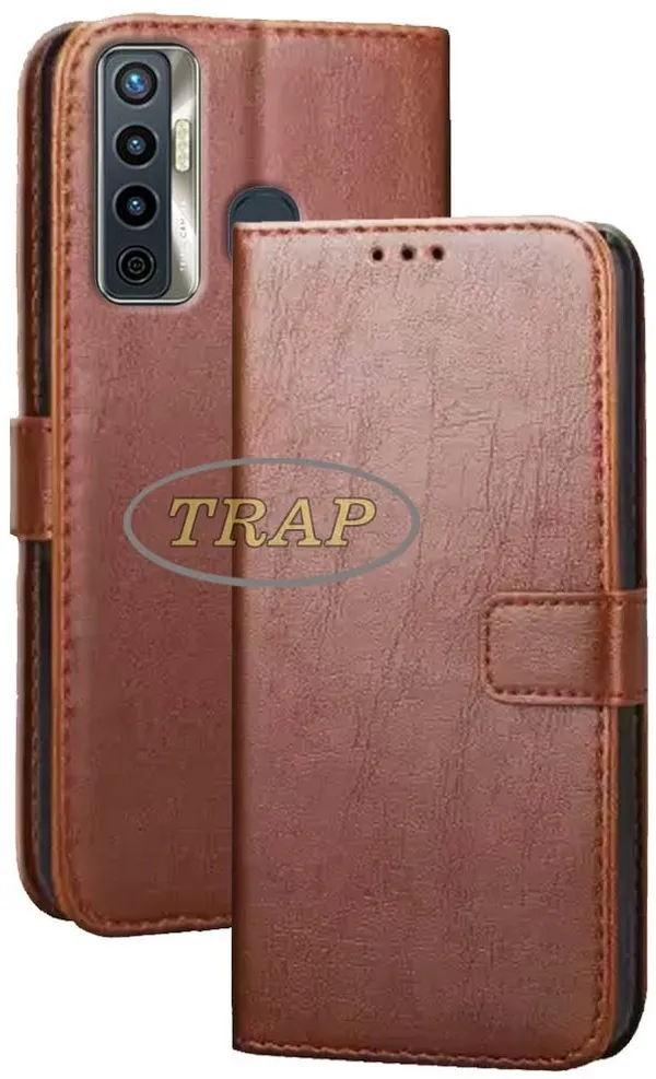 Brown_Artificial_Leather_Tecno_Camon_17_Back_Cover