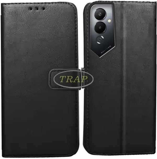 Black_Artificial_Leather_Tecno_Pova_4_Back_Cover