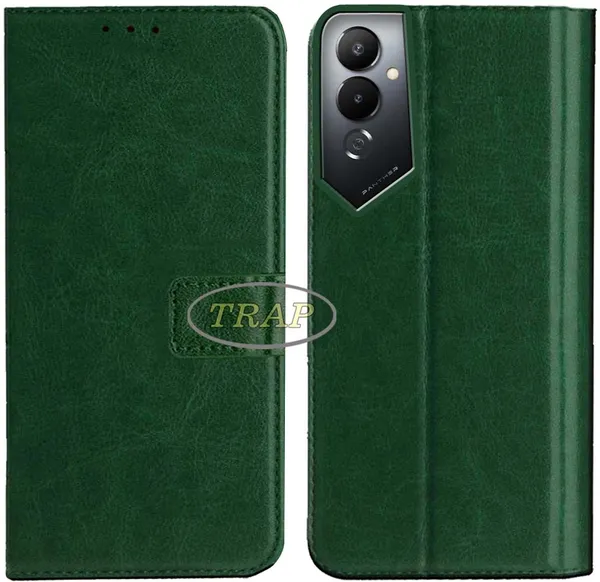Green_Artificial_Leather_Tecno_Pova_4_Back_Cover