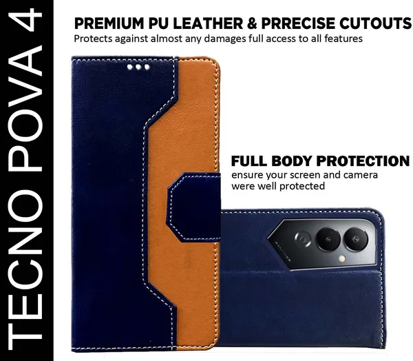 Multicolor_Artificial_Leather_Tecno_Pova_4_Back_Cover