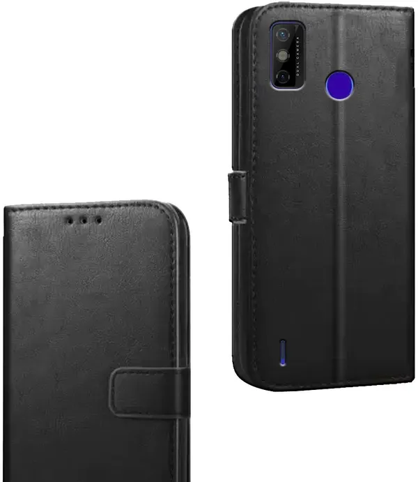 Black_Artificial_Leather_Tecno_Go_2020_Flip_Cover