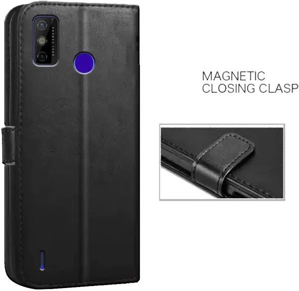 Black_Artificial_Leather_Tecno_Go_2020_Flip_Cover