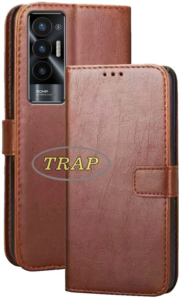 Brown_Artificial_Leather_Tecno_Pova_5G_Back_Cover