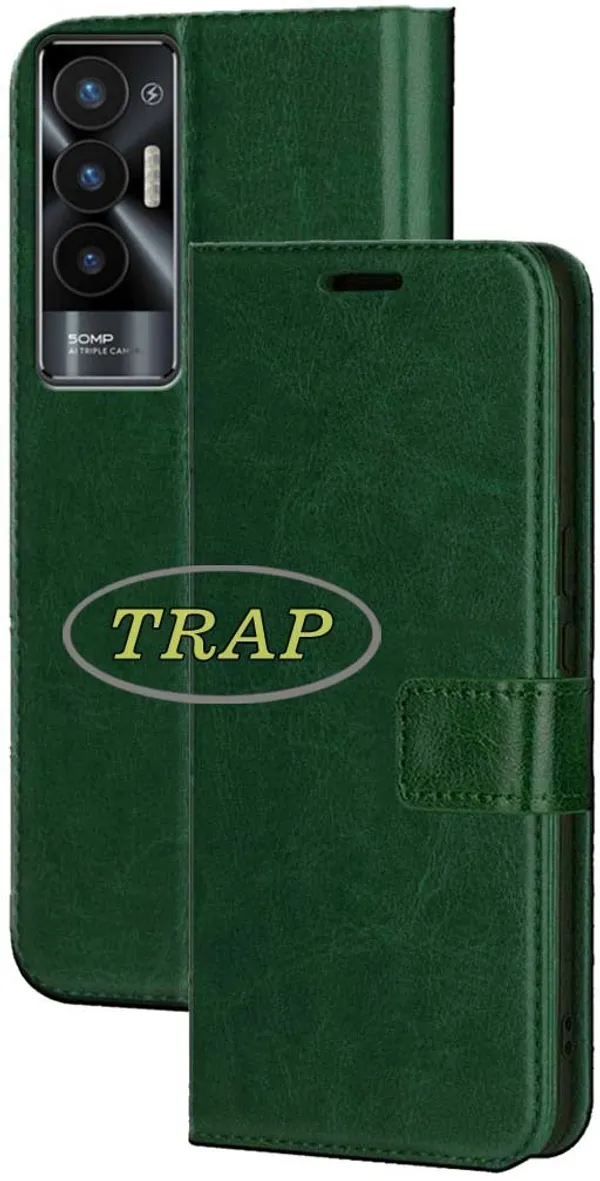 Green_Artificial_Leather_Tecno_Pova_5G_Back_Cover