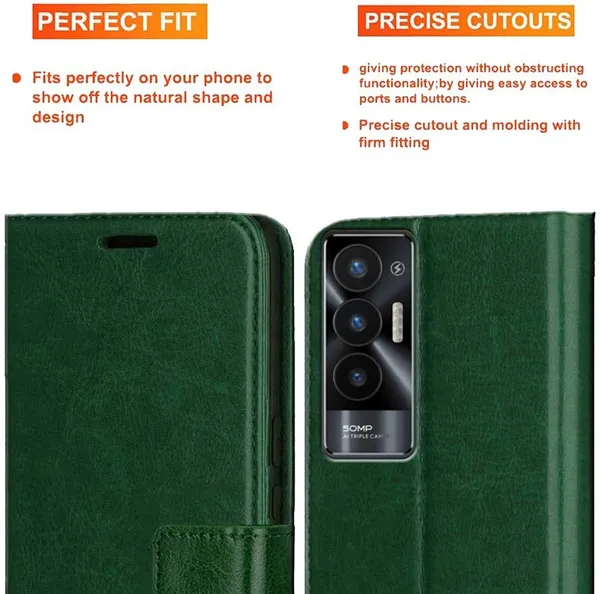 Green_Artificial_Leather_Tecno_Pova_5G_Back_Cover