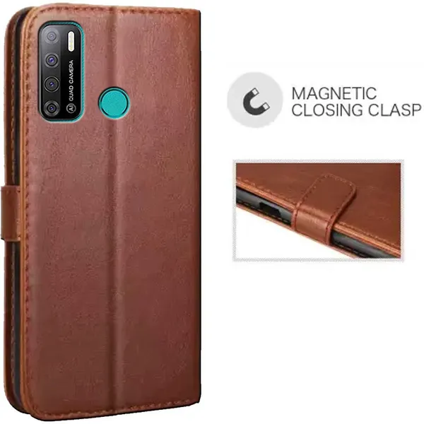 Brown_Leather_Tecno_Spark_Power_2_Flip_Cover