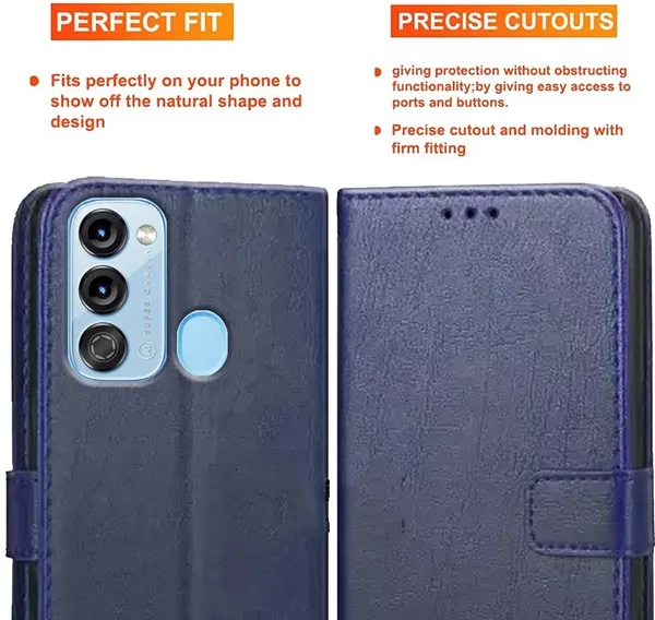 Blue_Artificial_Leather_Itel_Vision_3_Back_Cover